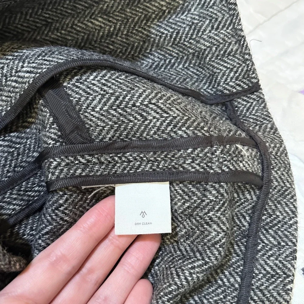 Martin + Osa Sport Coat Grey Herringbone Wool Blazer Fall 09 L 41/42